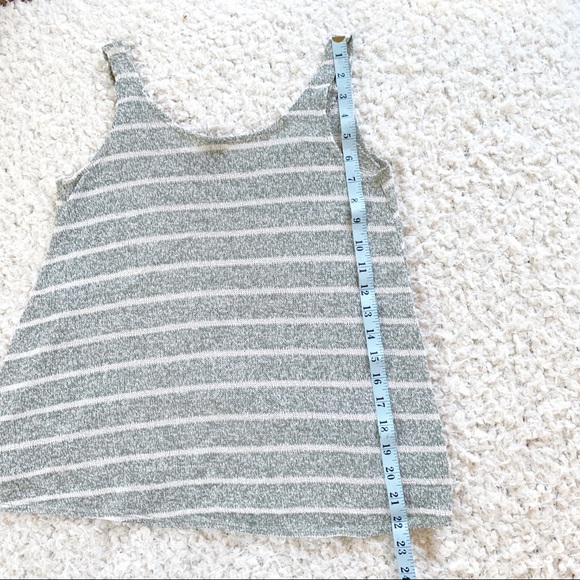 Pacsun Nollie Green Ivory Knit Striped Swing Tank - Picture 4 of 5